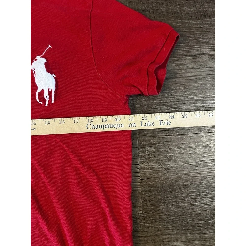 Polo Ralph Lauren Polo Shirt Mens Large Big Pony #3 Red Short Sleeve Preppy A4